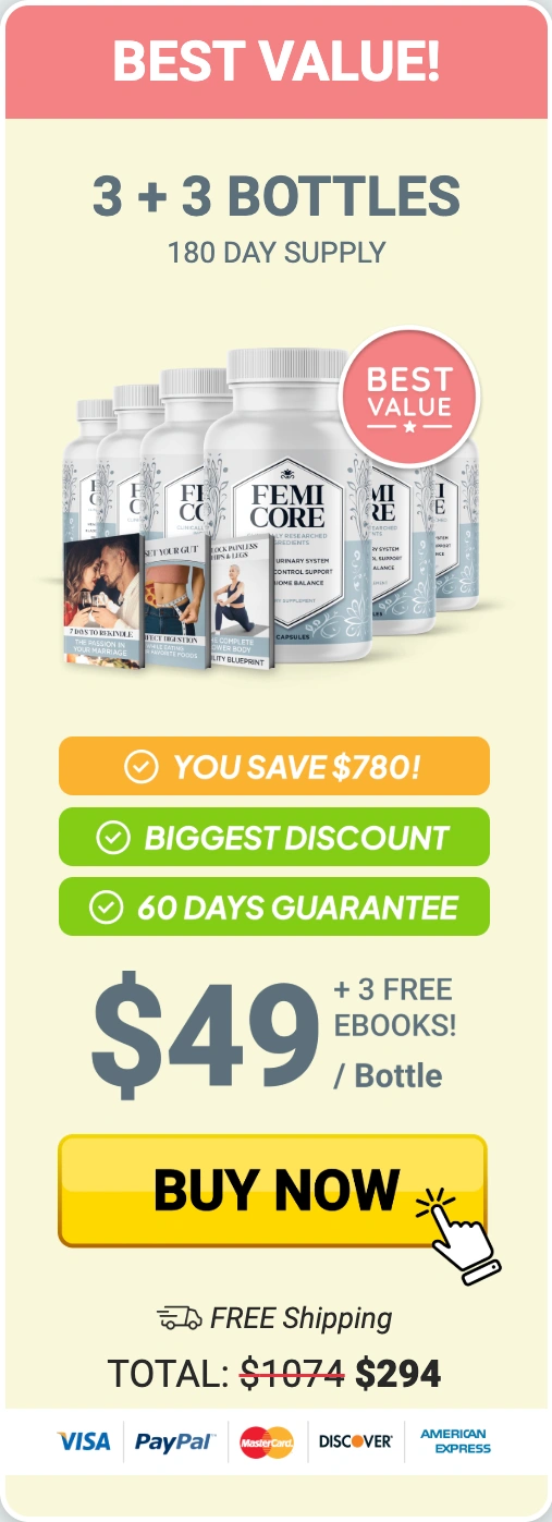 FemiCore Buy Six Bottles
